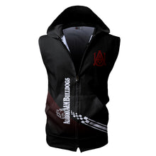 Load image into Gallery viewer, Alabama A&amp;M Bulldogs NCAA Allover Print Zip-up Sleeveless Hoodie HD2512-004