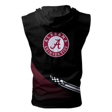 Load image into Gallery viewer, Alabama Crimson Tide Allover Print Zip-up Sleeveless Hoodie HD2512-005