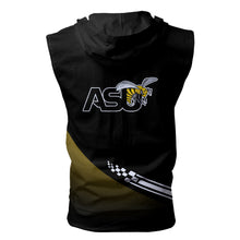 Load image into Gallery viewer, Alabama State Hornets NCAA Allover Print Zip-up Sleeveless Hoodie HD2512-006