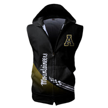 Load image into Gallery viewer, Appalachian State Mountaineers NCAA Allover Print Zip-up Sleeveless Hoodie HD2512-009