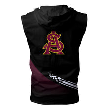 Load image into Gallery viewer, Arizona State Sun Devils NCAA Allover Print Zip-up Sleeveless Hoodie HD2512-010