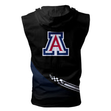 Load image into Gallery viewer, Arizona Wildcats NCAA Allover Print Zip-up Sleeveless Hoodie HD2512-011