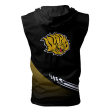 Load image into Gallery viewer, Arkansas-Pine Bluff Golden Lions NCAA Allover Print Zip-up Sleeveless Hoodie HD2512-014