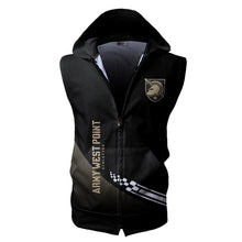 Load image into Gallery viewer, Army West Point Black Knights NCAA Allover Print Zip-up Sleeveless Hoodie HD2512-015