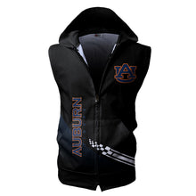 Load image into Gallery viewer, Auburn Tigers NCAA Allover Print Zip-up Sleeveless Hoodie HD2512-016