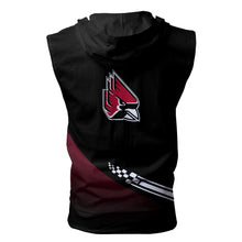 Load image into Gallery viewer, Ball State Cardinals NCAA Allover Print Zip-up Sleeveless Hoodie HD2512-018