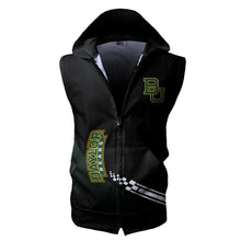 Load image into Gallery viewer, Baylor Bears NCAA Allover Print Zip-up Sleeveless Hoodie HD2512-019