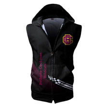 Load image into Gallery viewer, Bethune-Cookman Wildcats NCAA Allover Print Zip-up Sleeveless Hoodie HD2512-020