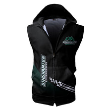 Load image into Gallery viewer, Binghamton Bearcats NCAA Allover Print Zip-up Sleeveless Hoodie HD2512-021