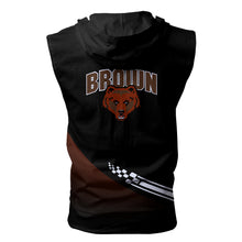 Load image into Gallery viewer, Brown Bears NCAA Allover Print Zip-up Sleeveless Hoodie HD2512-025