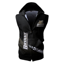 Load image into Gallery viewer, Bryant Bulldogs NCAA Allover Print Zip-up Sleeveless Hoodie HD2512-026