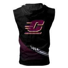 Load image into Gallery viewer, Central Michigan Chippewas NCAA Allover Print Zip-up Sleeveless Hoodie HD2512-036