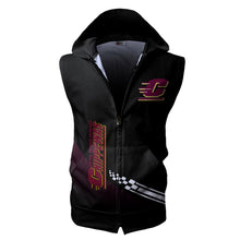 Load image into Gallery viewer, Central Michigan Chippewas NCAA Allover Print Zip-up Sleeveless Hoodie HD2512-036