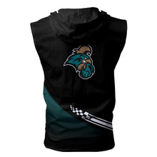 Load image into Gallery viewer, Coastal Carolina Chanticleers NCAA Allover Print Zip-up Sleeveless Hoodie HD2512-040