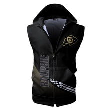 Load image into Gallery viewer, Colorado Buffaloes NCAA Allover Print Zip-up Sleeveless Hoodie HD2512-042