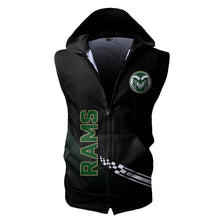 Load image into Gallery viewer, Colorado State Rams NCAA Allover Print Zip-up Sleeveless Hoodie HD2512-043