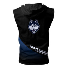 Load image into Gallery viewer, Connecticut Huskies NCAA Allover Print Zip-up Sleeveless Hoodie HD2512-045