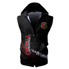 Load image into Gallery viewer, Cornell Big Red NCAA Allover Print Zip-up Sleeveless Hoodie HD2512-046