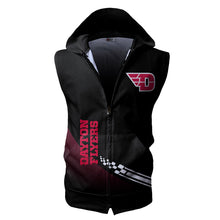 Load image into Gallery viewer, Dayton Flyers NCAA Allover Print Zip-up Sleeveless Hoodie HD2512-052