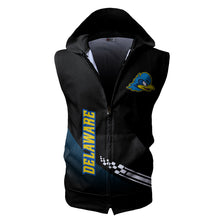 Load image into Gallery viewer, Delaware Fightin Blue Hens NCAA Allover Print Zip-up Sleeveless Hoodie HD2512-053