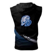 Load image into Gallery viewer, Drake Bulldogs NCAA Allover Print Zip-up Sleeveless Hoodie HD2512-055