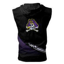 Load image into Gallery viewer, East Carolina Pirates NCAA Allover Print Zip-up Sleeveless Hoodie HD2512-058