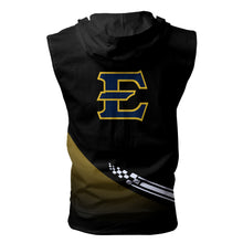Load image into Gallery viewer, East Tennessee State Buccaneers NCAA Allover Print Zip-up Sleeveless Hoodie HD2512-059