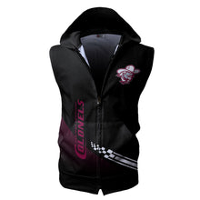 Load image into Gallery viewer, Eastern Kentucky Colonels NCAA Allover Print Zip-up Sleeveless Hoodie HD2512-061