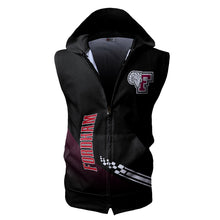 Load image into Gallery viewer, Fordham Rams NCAA Allover Print Zip-up Sleeveless Hoodie HD2512-070