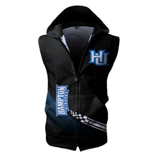 Load image into Gallery viewer, Hampton Pirates NCAA Allover Print Zip-up Sleeveless Hoodie HD2512-080