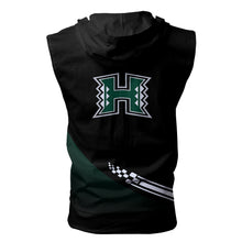 Load image into Gallery viewer, Hawaii Rainbow Warriors NCAA Allover Print Zip-up Sleeveless Hoodie HD2512-082