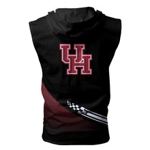 Load image into Gallery viewer, Houston Cougars NCAA Allover Print Zip-up Sleeveless Hoodie HD2512-085