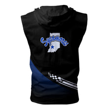 Load image into Gallery viewer, Indiana State Sycamores NCAA Allover Print Zip-up Sleeveless Hoodie HD2512-092
