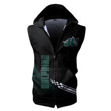 Load image into Gallery viewer, Jacksonville Dolphins NCAA Allover Print Zip-up Sleeveless Hoodie HD2512-096