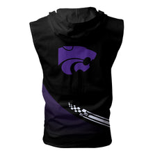Load image into Gallery viewer, Kansas State Wildcats NCAA Allover Print Zip-up Sleeveless Hoodie HD2512-100