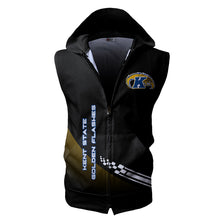 Load image into Gallery viewer, Kent State Golden Flashes NCAA Allover Print Zip-up Sleeveless Hoodie HD2512-102