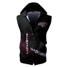 Load image into Gallery viewer, Lafayette Leopards NCAA Allover Print Zip-up Sleeveless Hoodie HD2512-104