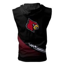 Load image into Gallery viewer, Louisville Cardinals NCAA Allover Print Zip-up Sleeveless Hoodie HD2512-111