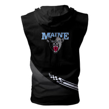 Load image into Gallery viewer, Maine Black Bears NCAA Allover Print Zip-up Sleeveless Hoodie HD2512-113