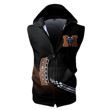 Load image into Gallery viewer, Mercer Bears NCAA Allover Print Zip-up Sleeveless Hoodie HD2512-119