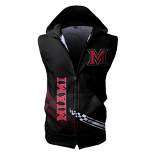 Load image into Gallery viewer, Miami Redhawks NCAA Allover Print Zip-up Sleeveless Hoodie HD2512-121