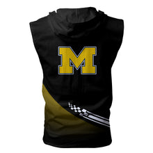 Load image into Gallery viewer, Michigan Wolverines NCAA Allover Print Zip-up Sleeveless Hoodie HD2512-123