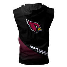 Load image into Gallery viewer, Arizona Cardinals NFL Super Bowl Champions Allover Print Zip-up Sleeveless Hoodie HD2512-01