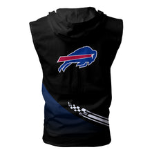Load image into Gallery viewer, Buffalo Bills NFL Super Bowl Champions Allover Print Zip-up Sleeveless Hoodie HD2512-04