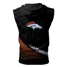 Load image into Gallery viewer, Denver Broncos NFL Super Bowl Champions Allover Print Zip-up Sleeveless Hoodie HD2512-10