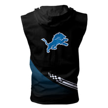 Load image into Gallery viewer, Detroit Lions NFL Super Bowl Champions Allover Print Zip-up Sleeveless Hoodie HD2512-11