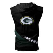 Load image into Gallery viewer, Green Bay Packers NFL Super Bowl Champions Allover Print Zip-up Sleeveless Hoodie HD2512-12