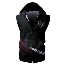 Load image into Gallery viewer, Houston Texans NFL Super Bowl Champions Allover Print Zip-up Sleeveless Hoodie HD2512-13