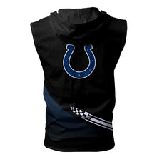 Load image into Gallery viewer, Indianapolis Colts NFL Super Bowl Champions Allover Print Zip-up Sleeveless Hoodie HD2512-14