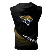 Load image into Gallery viewer, Jacksonville Jaguars NFL Super Bowl Champions Allover Print Zip-up Sleeveless Hoodie HD2512-15